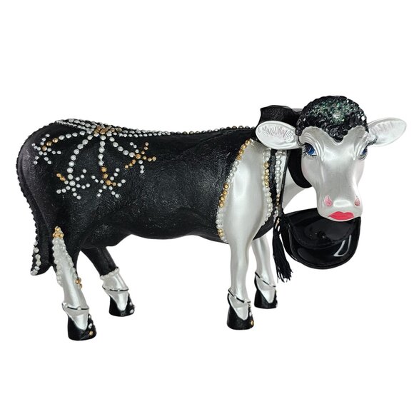 2001 Enesco Treasured Bovines Large Queen Of Her Heard Cow Sisters Too - Picture 1 of 8